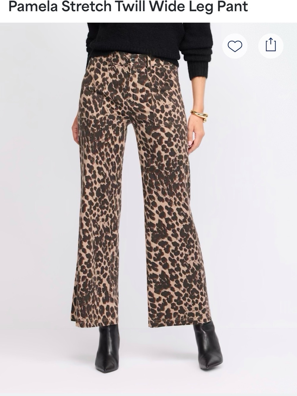 Threads 4 Thought Leopard Print Wide Leg Pants - Brown/Tan